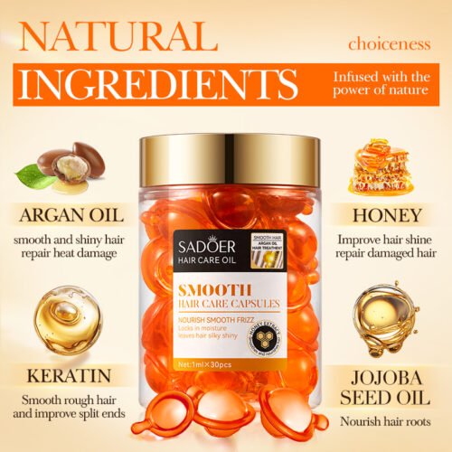 Sadoer capsule for hair cair argan oil - Image 6
