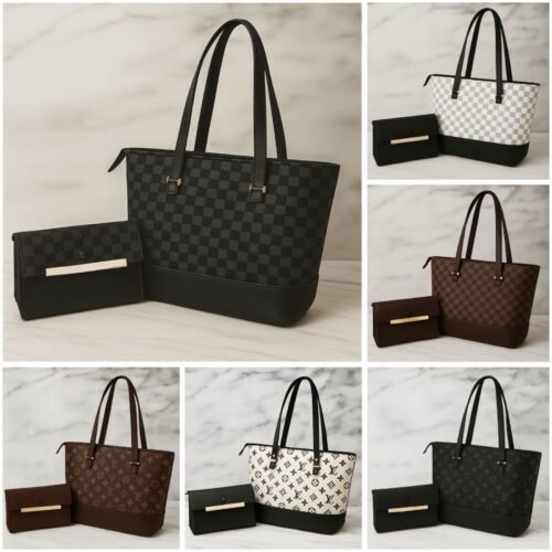 Big size LV tote bag high quality with clutch - Image 6