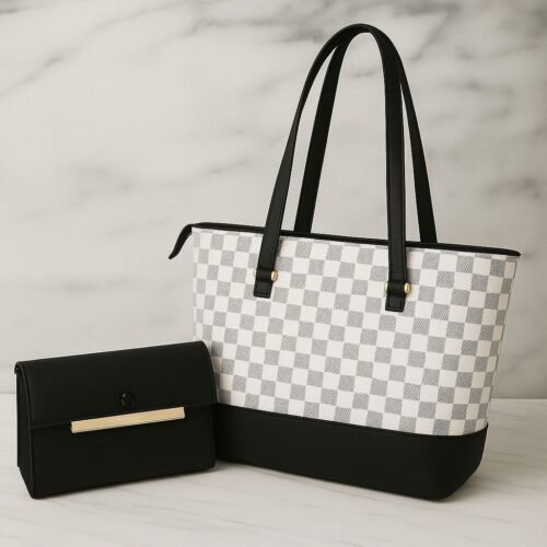 Big size LV tote bag high quality with clutch - Image 9