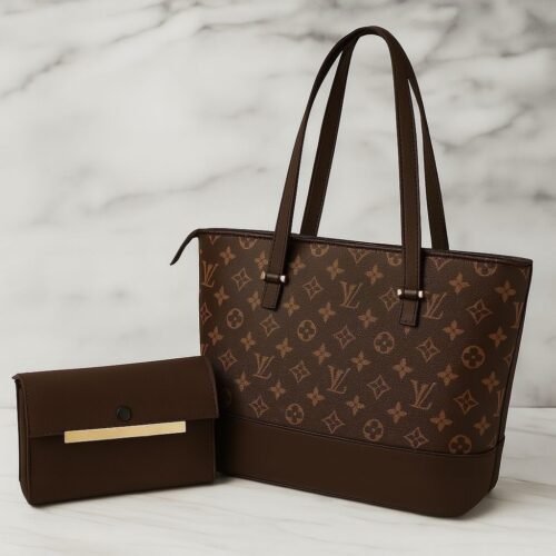 Big size LV tote bag high quality with clutch - Image 3