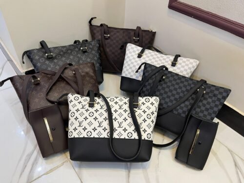 Big size LV tote bag high quality with clutch - Image 4