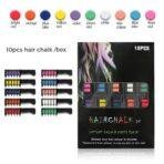 HairChalk - Temporary Colourful Chalk Comb 10 pcs Set