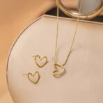 Stainless Steel Heart Locket Set - Image 2