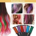 HairChalk - Temporary Colourful Chalk Comb 10 pcs Set - Image 5