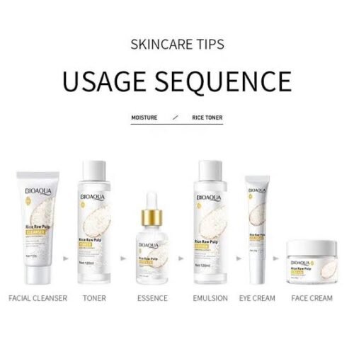BioAqua 6 in 1 Rice Pulp Glow Moisturizing Set - Image 3